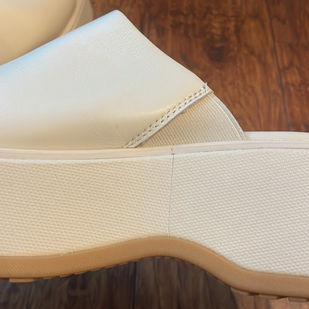 Sorel Cream Dayspring Slide Platform Slide Sandals NWT’s Size 9.5 - Picture 6 of 9